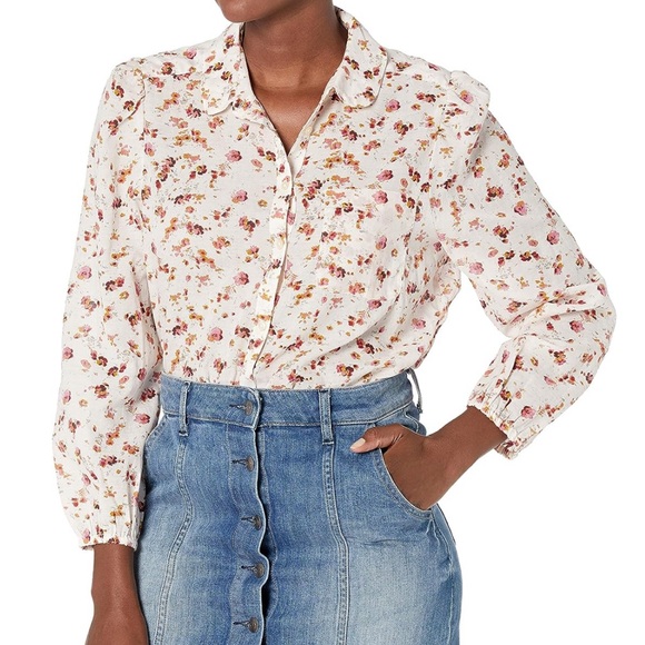 Lucky Brand Tops - LUCKY BRAND NWT WOMEN’S LONG SLEEVE BUTTON UP SHIRT ONE POCKET POET SHIRT